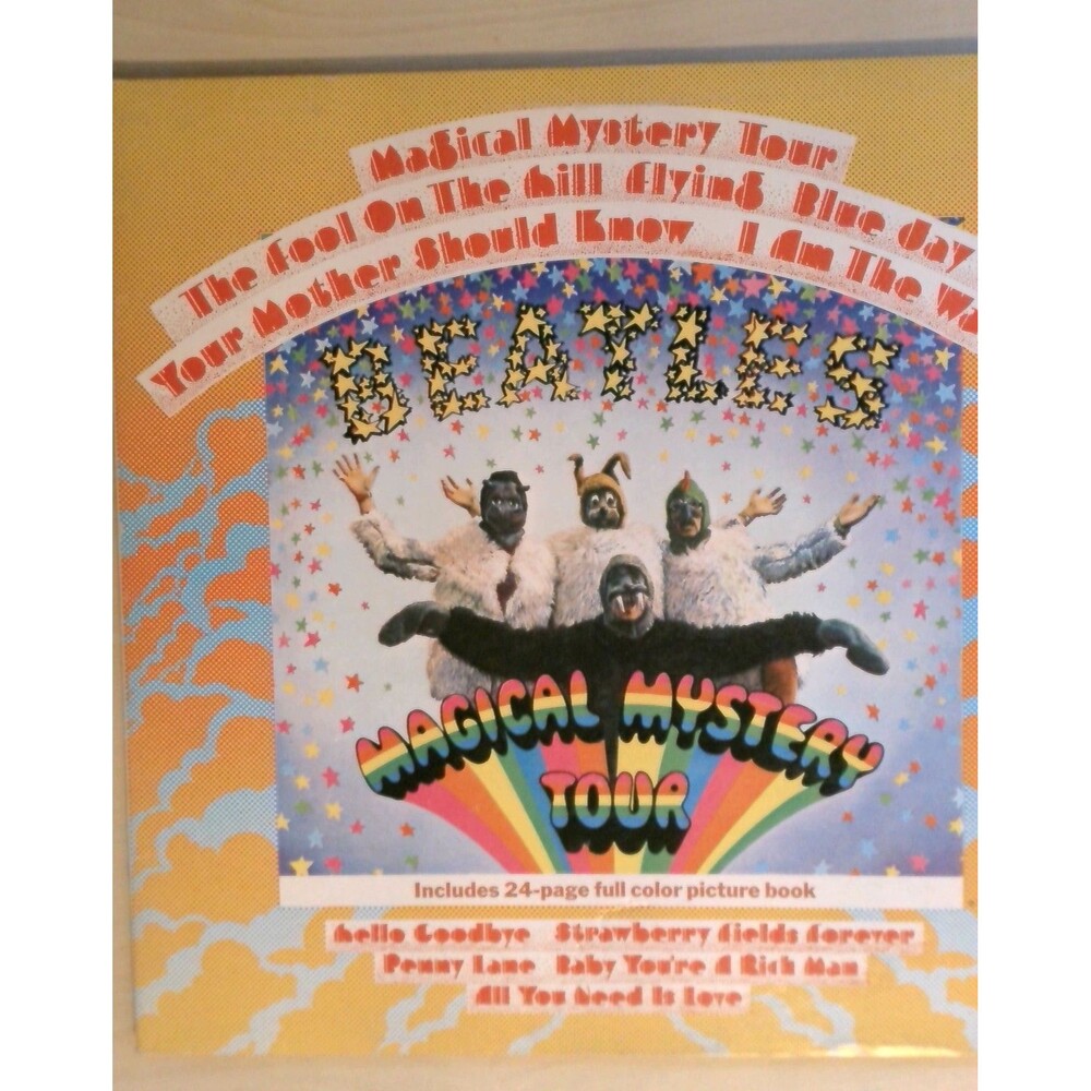 The Beatles Magical Mystery Tour Yellow Marbled Vinyl LP Booklet PCTC 255 1967